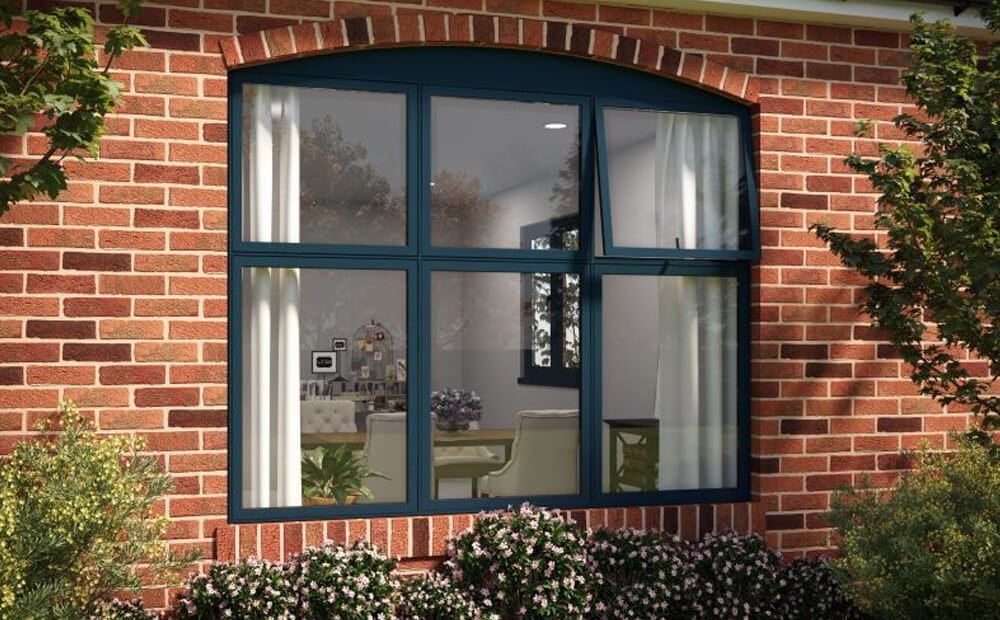 Sash window with discrete secondary glazing